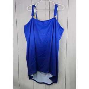 Swim 365 By Swimsuits For All Sz 28 Navy Swim Top‎ Plus Size